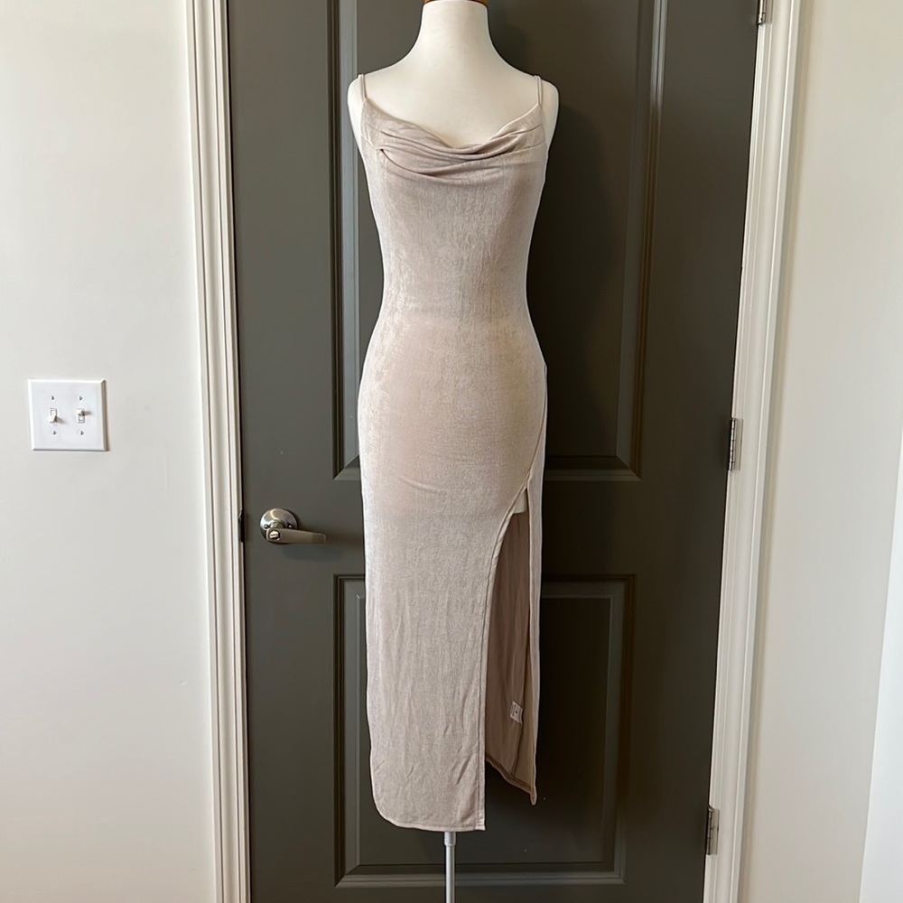 NWOT Cowl neck spaghetti strap dress